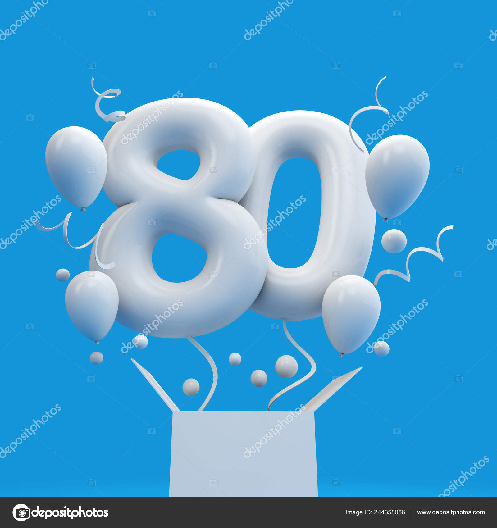 Happy 12Th Birthday Gold Surprise Balloon Box Rendering Stock Photo by  ©InkDropCreative 241373742