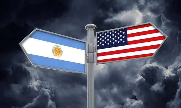 Аргентина Америці Прапор Рухається Іншому Напрямку Рендерінг — стокове фото