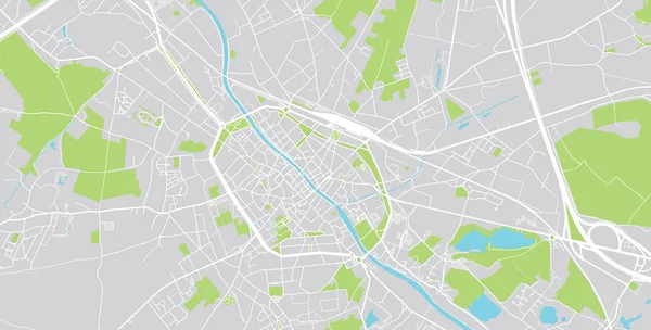 Mapa miasta miejski, Tournai, Belgia — Wektor stockowy