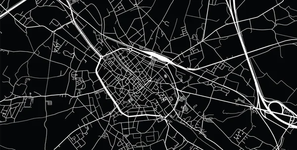 トゥルネー、ベルギーの都市のベクトル地図 — ストックベクタ