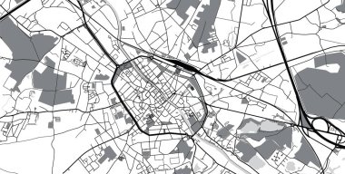 Tournai, Belçika kentsel vektör şehir haritası