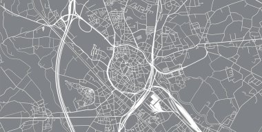 Mechelen, Belçika kentsel vektör şehir haritası