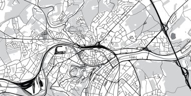Namur, Belçika kentsel vektör şehir haritası