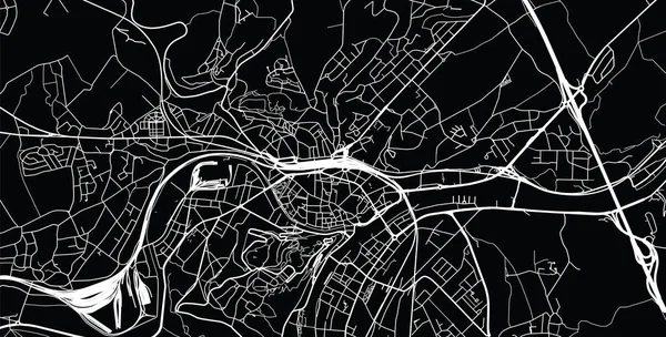 Mapa da cidade de vetores urbanos de Namur, Bélgica — Vetor de Stock