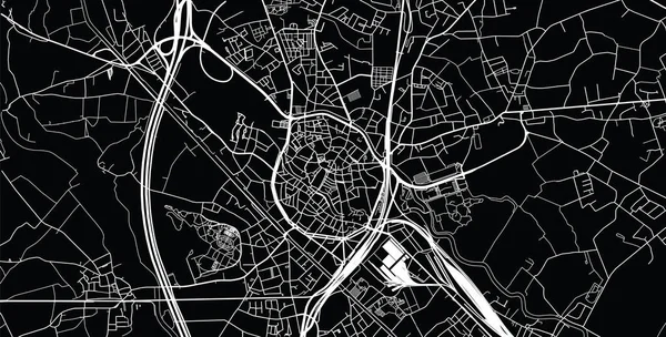 Stadtplan von Mechelen, Belgien — Stockvektor