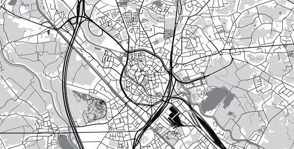 Mapa urbano de Malinas, Bélgica — Archivo Imágenes Vectoriales