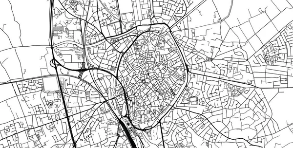 Mapa Cidade Vetor Urbano Bruges Bélgica — Vetor de Stock