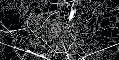 Ghent, Belçika kentsel vektör şehir haritası