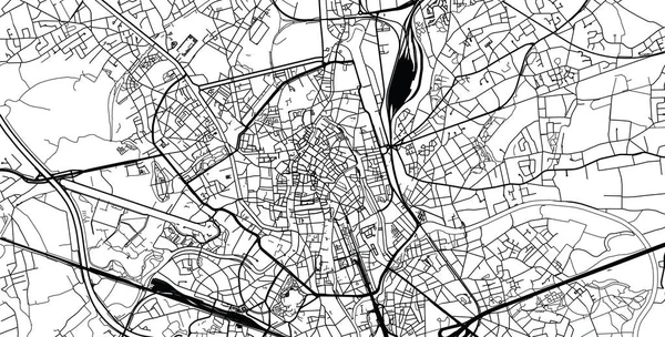 도시 벡터 겐트, 벨기에의 도시 지도 — 스톡 벡터