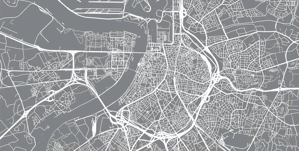Mapa urbano de Amberes, Bélgica — Archivo Imágenes Vectoriales