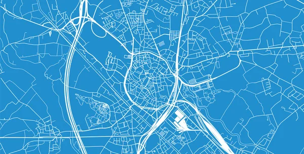 メッヘレン, ベルギーの都市のベクトル地図 — ストックベクタ