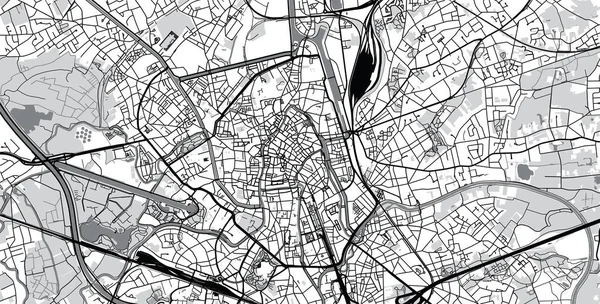 Ghent, Belçika kentsel vektör şehir haritası