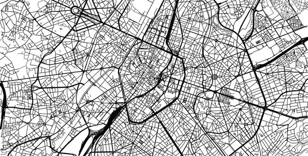 Vecteur urbain carte de ville de Bruxelles, Belgique — Image vectorielle