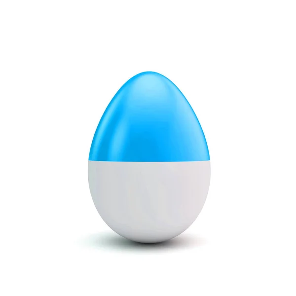 Huevo de Pascua con patrón azul y blanco. Renderizado 3D —  Fotos de Stock