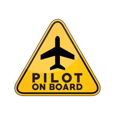 Sarı araba pencere uyarı işareti gemide pilot