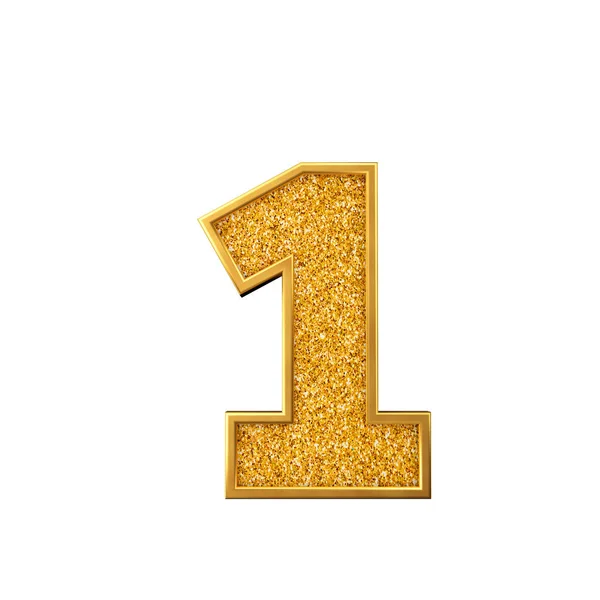 Gold glitter letter O. Shiny sparkling golden capital letter. 3D
