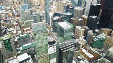 Şehrin Toronto, Kanada bir seyir üzerinde yüksek havadan görünümü