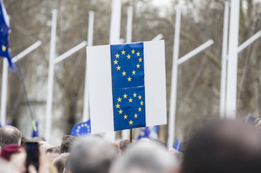 Avrupa Birliği kalp afiş. Pro Avrupa brexit afiş