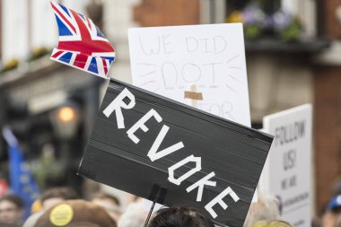 Madde 50 Anti-Brexit afiş bir Mart ayında Londra, iptal