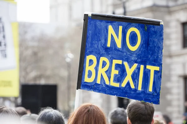 Не Brexit банер на політичні протесту в Лондоні — стокове фото