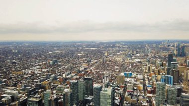 Şehrin Toronto, Kanada bir seyir üzerinde yüksek havadan görünümü