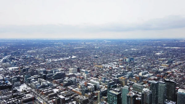Hohe Luftaufnahme mit Blick auf die Stadt Toronto, Kanada — Stockfoto