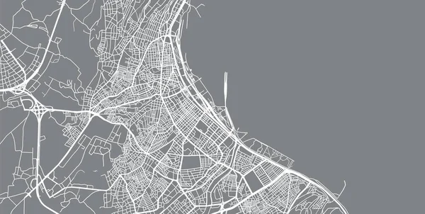 Mapa urbano de Samsun, Turquía — Vector de stock