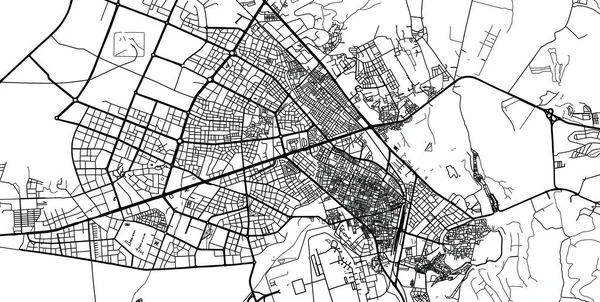 Diyarbakır, Türkiye'nin kentsel vektör şehir haritası — Stok Vektör