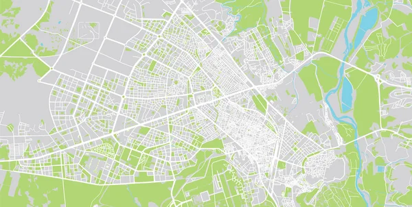 Mapa da cidade de vetor urbano de Diyarbakir, Turquia — Vetor de Stock