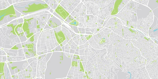 Plattegrond van de stad van de stedelijke vector van Ankara, Turkije — Stockvector