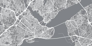 Istanbul, Türkiye'nin kentsel vektör şehir haritası