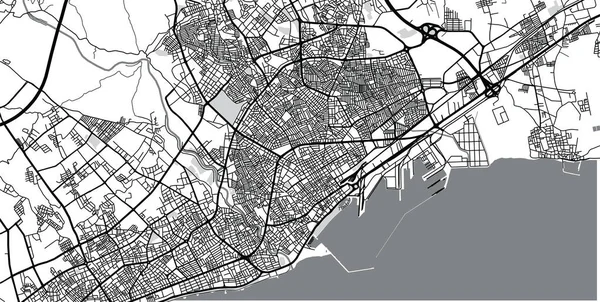 土耳其默辛城市矢量城市地图 — 图库矢量图片