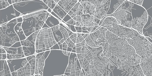 Mapa da cidade de vetor urbano de Ancara, Turquia — Vetor de Stock