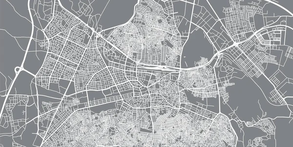 Vecteur urbain carte de ville Gaziantep, Turquie — Image vectorielle