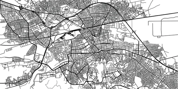 Mapa urbano de Eskisehir, Turquía — Archivo Imágenes Vectoriales
