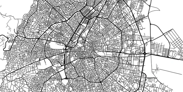 Mapa urbano de Konya, Turquía — Vector de stock