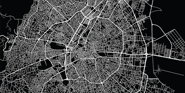 Vecteur urbain carte de ville de Konya, Turquie — Image vectorielle