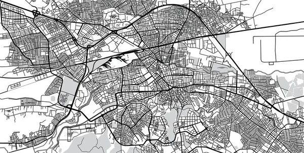 Urban vektor city karta över Eskişehir, Turkiet — Stock vektor