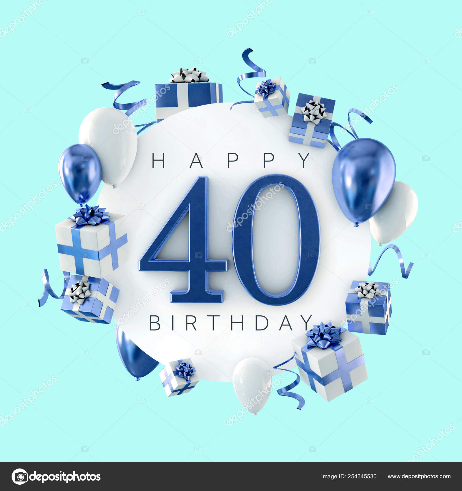 Happy sale 40th balloons