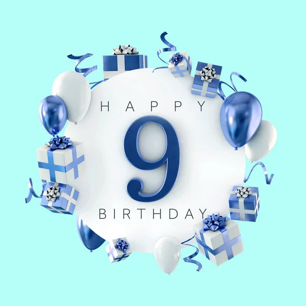 Happy 9th birthday Stock Photos, Royalty Free Happy 9th birthday Images
