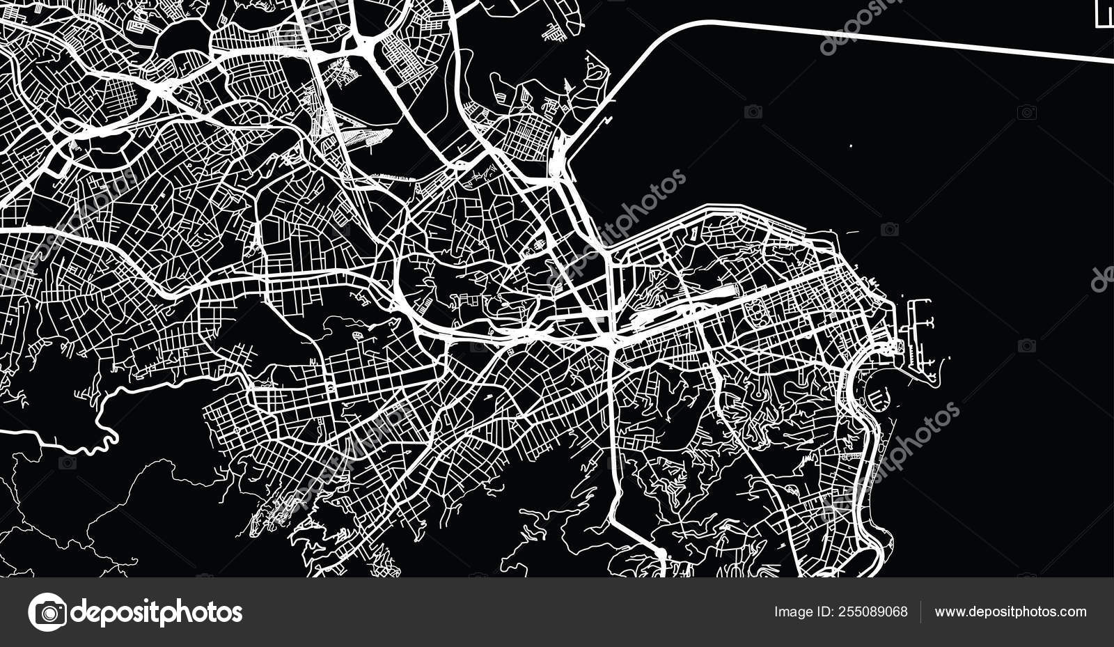 Urban Vector City Map Of Rio De Janeiro Brazil Stock Vector Image By C Inkdropcreative