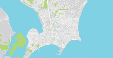 Kentsel vektör şehir haritası Maceio, Brezilya