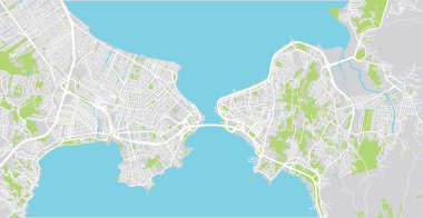 Kentsel vektör şehir haritası Florianopolis, Brezilya