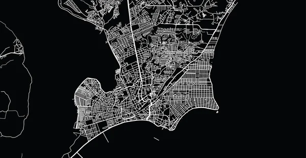 Stadtplan von Maceio, Brasilien — Stockvektor