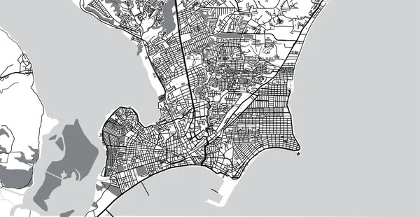 巴西马塞奥城市矢量城市地图 — 图库矢量图片
