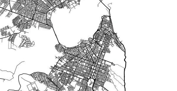 Urban vector city map of Natal, Brazil — Stock Vector