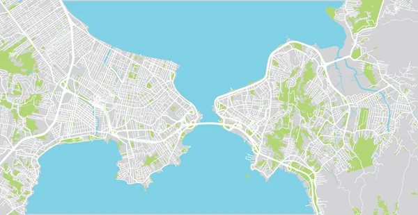 Kentsel vektör şehir haritası Florianopolis, Brezilya