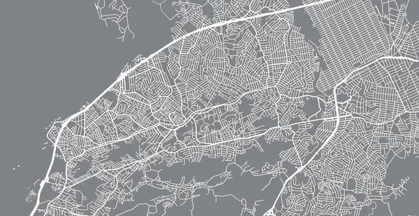 巴西圣贡卡洛城市矢量城市地图 — 图库矢量图片