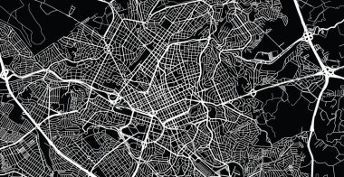 Kentsel vektör şehir haritası Campinas, Brezilya