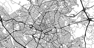 Kentsel vektör şehir haritası Campinas, Brezilya